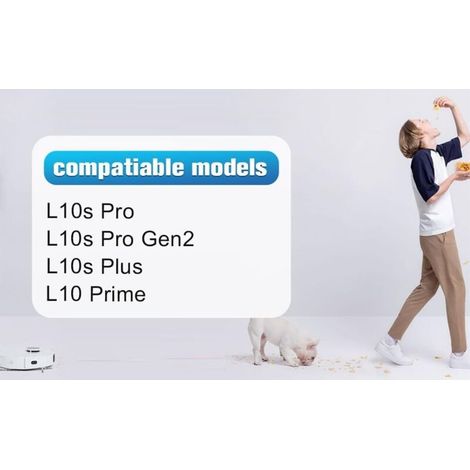 FOREHILL Zubehör für Dreame L10s Pro, L10s Pro Gen2, L10s Plus und L10 Prime, Ersatzteile mit 2 Hauptbürsten, 8 Wischpads, 4 Filtern und 8 Seitenbürsten (1/5)