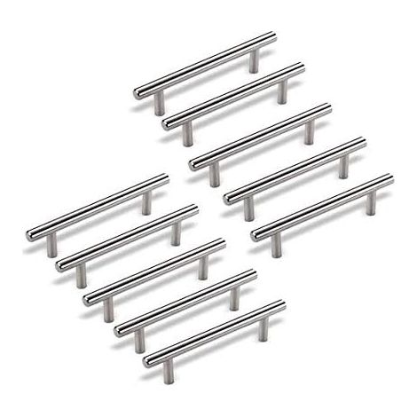 10 x Bogengriffe Türknöpfe, Schubladengriffe und Knöpfe Edelstahl Schrankgriffe Ø 12 mm (Bohrabstand - 64 mm) (1/5)