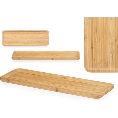 Tabla de madera para servir aperitivos, comida, queso, 30x15 (1/4)