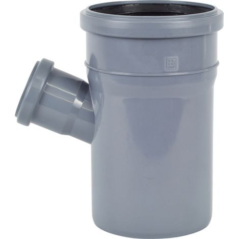 Raccordo a T sanitario PP-HT 110x50/67, per fognature interne, colore cenere. (1/4)
