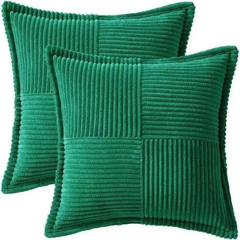Set mit 2 Kissenbezügen, 45 × 45 cm, grün, im Bohème-Stil, Wohnzimmerdekoration (1/4)