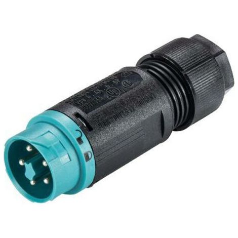 Wieland Electric 46.052.4553.6 Cosse cylindrique mâle mâle, droit Nombre total de pôles: 4 + PE Série (connecteur rond): RST® MINI 1 pc(s) S301211 (1/3)