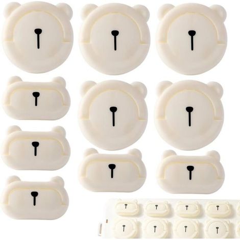 10 cache-prises de sécurité pour bébé avec poignée de traction cachée - Cache-prises de sécurité enfant (1/4)