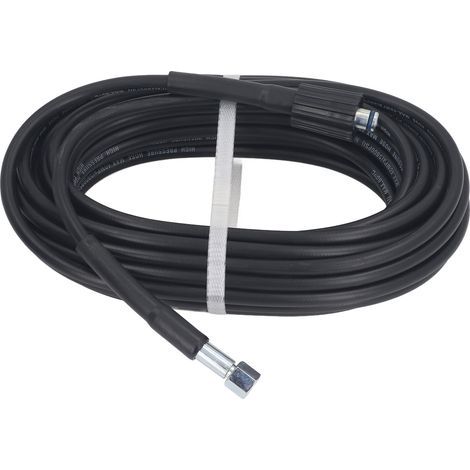 Rosvola Tuyau de nettoyeur haute pression de 10 m, tuyau d'eau flexible en caoutchouc PVC antidéflagrant pour le nettoyage de voiture, type à bord convexe M22x1,5 mm-14 mm. (1/5)