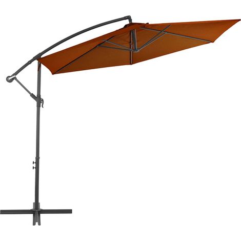 Ombrellone  Parasole a Sbalzo con Palo in Alluminio 300 cm Terracotta (1/5)
