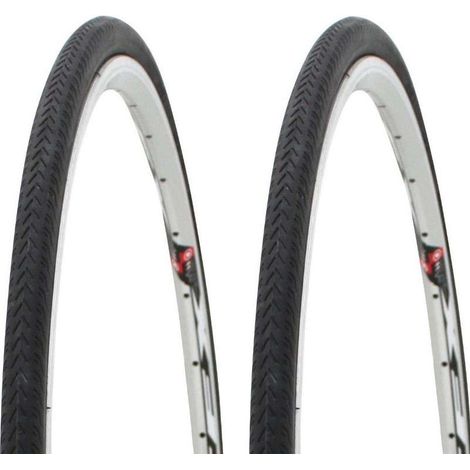 2x Pneu vélo 700 x 28C (28-622) noir cycle ville route course cyclotourisme