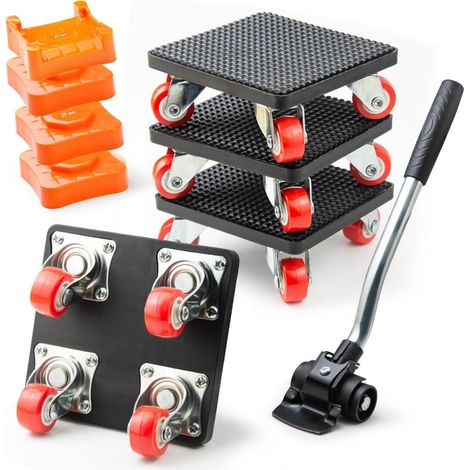 Roulettes De Deplacement Pour Meubles - Capacite De Chargement 400 Kg - Rotation 360 Degres - Pour Mobilier Lourd - Lot De 4 (1/5)