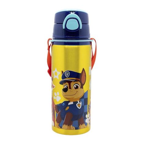 BOTELLA POP UP ALUMINIO C/CORREA 730ML PAW PATROL BOY RESCUE PUPS
