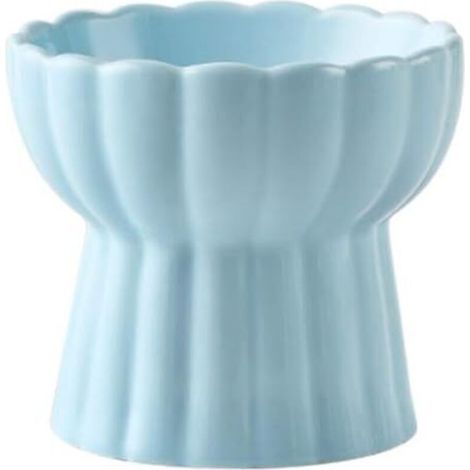 Bleu Céramique Gamelle pour Chat avec Support surélevé, pour Chats et Chiens de Petite Taille-Fei Yu (1/5)