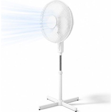 Ventilateur sur pied - SANS MARQUE - Modèle générique - 40 cm - 40 W - Hauteur réglable 98-130 cm (1/5)