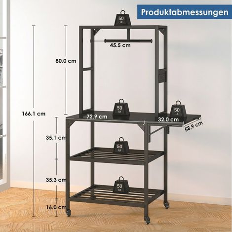 Support robuste pour imprimante 3D avec plateau et bobine en T à rouleaux. Adapté au studio d’impression,atelier et bureau à domicile. (1/5)