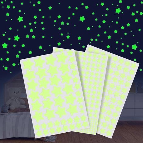 Plafond étoilé phosphorescent avec 904 étoiles, autocollants ciel étoilé fluorescents, autocollants phosphorescents pour chambres d'enfants, pour J (1/5)