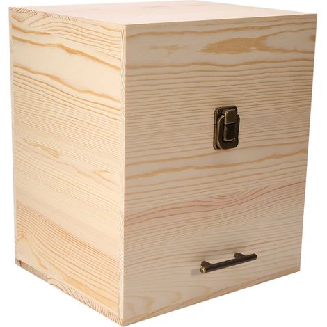 Boîte de rangement en bois 59 compartiments, coffret organisateur à huiles essentielles, mallette de stockage pour aromathérapie, étui pratique multi-casiers (1/5)