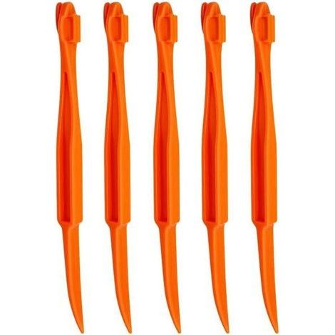 5pcs éplucheurs d'oranges en plastique multifonctions, faciles à ouvrir et à nettoyer, pour agrumes et citrons (1/4)