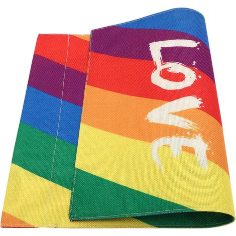 Double Regenbogen Gartenflagge aus wetterfestem Polyester