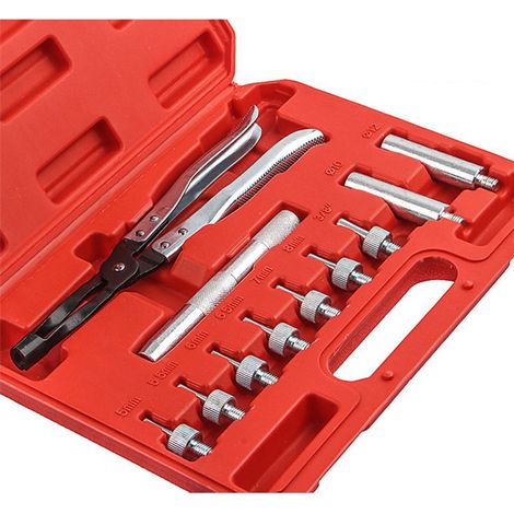 Pince pour joints de queue de soupape automobile, outil de démontage et de montage, jeu de pinces, kit d'extraction d'huile, extracteur à ressort 11 pièces (1/5)