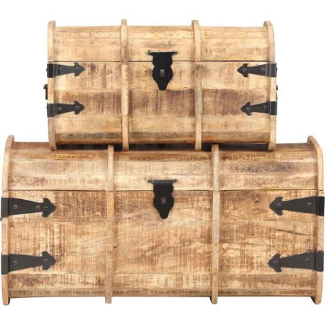 Maison Exclusive - Bauli 2 pz in Legno Massello di Mango (1/5)