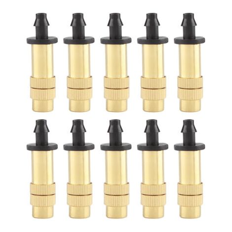 BUNTHAUS Buse d'arrosage de jardin, brumisateur réglable en cuivre, lot de 10 mini accessoires pour balcon