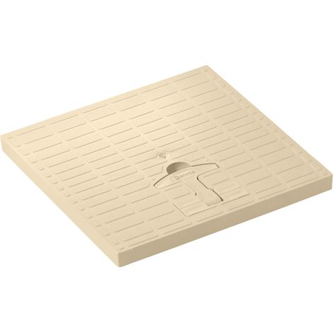 Jardibric – Couvercle de regard à poignée pour collecteur d'eaux pluviales – Polypropylène renforcé – Résistant aux intempéries – 28 x 28 cm pour regards 30 x 30 cm