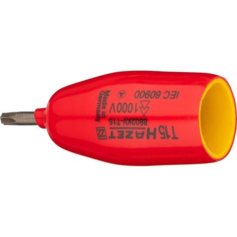Hazet Schraubendreher-Steckschlüsseleinsatz, Vierkant hohl 10 mm (3/8), Innen TORX Profil, T15, kurz (1/5)