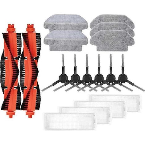 Compatible avec l'aspirateur robot et laveur de sols Mi Home 2SMop PMop ProXMSTJQR2SSTYTJ02YM, brosse latérale principale, filtre HEPA, accessoires pour lingettes de nettoyage (1/5)