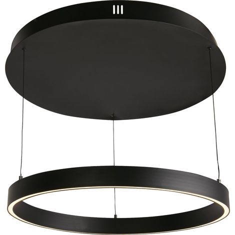Layla Gesture Control Suspension Led Circulaire- métal noir et Diffuseur acrylique Opal diamètre 64cm 41w 5009 lumens 2000-4000k (1/4)