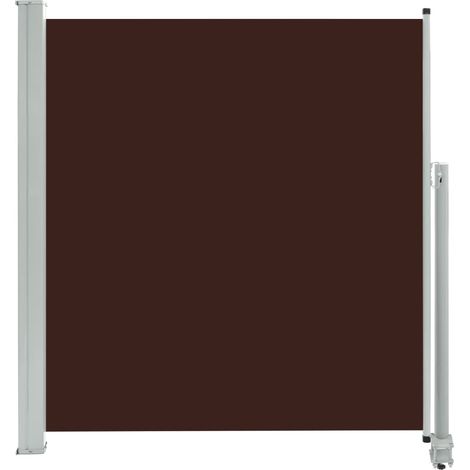 Auvent paravent store brise-vue latéral rétractable de patio jardin terrasse balcon protection visuelle écran 140 x 300 cm marron (1/5)