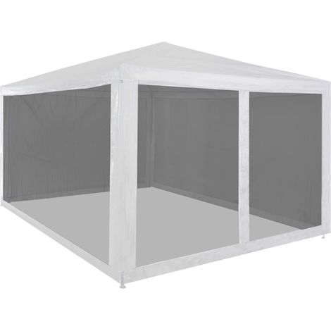 Partyzelt mit 4 Mesh-Seitenwänden 4 x 3 m