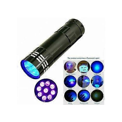 Lampe torche UV multifonctionnelle, lampe torche UV portable, lampe détecteur de billets UV (1/4)