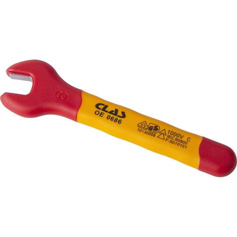 Clé plate isolée 8mm - OE 0686 - CLAS Equipements