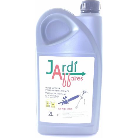 Huile 2 temps semi-synthèse professionnelle Jardiaffaires 2 litres