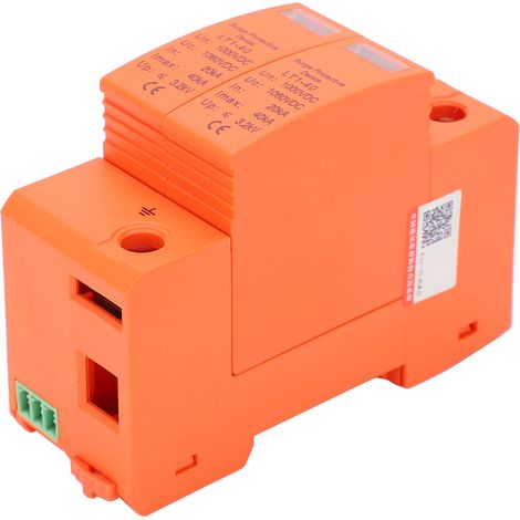 Dispositif de protection contre les surtensions pour signaux photovoltaïques à distance, 2 pôles, 40 kA, 1000 V CC (1/5)