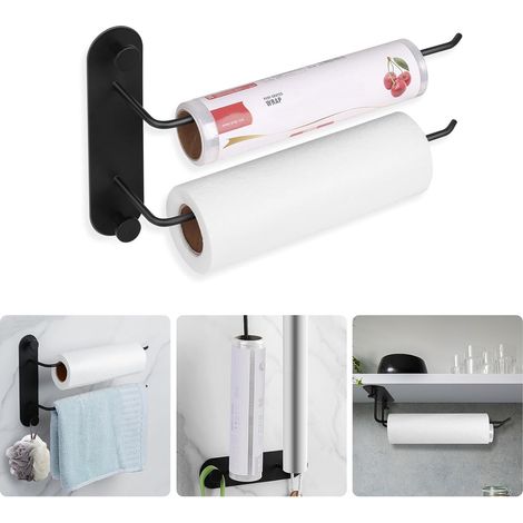 Porte-Essuie-Tout Mural - Support pour Papier Sopalin, Sans Perçage, Fixation Facile dans Cuisine, Salle de Bain (1/5)