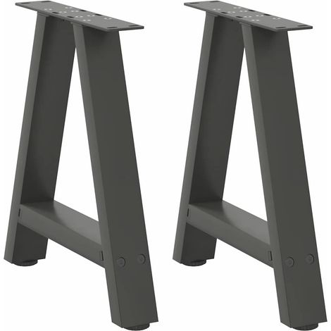 Couchtischbeine A-Form 2 Stk. Anthrazit 38x(42-43) cm Stahl