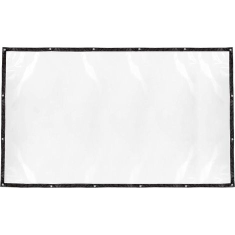 Bâche transparente imperméable avec œillets, résistante, en PVC, pour plantes de terrasse - 150 x 250 cm - Noire (1/5)