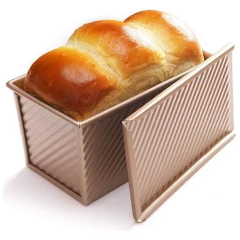 Moule à pain avec couvercle, adapté au pain ondulé (21 x 11 x 11 cm) - Crezuo