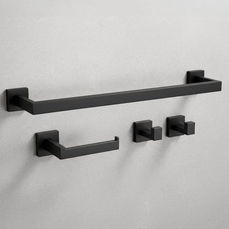SET VON BADEZIMMERHAKEN REA RIO BLACK 4 PIECES
