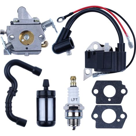 Carburateur Bobine d'allumage Ligne de carburant Filtre Bougie pour STIHL 017 018 MS180 MS170 MS 170 MS 180 Pièce de rechange (1/5)