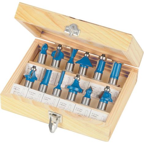 Fraises à Défoncer Silverline Kit 12 Fraises Tct 1/2 Pouce - Silverline (1/5)