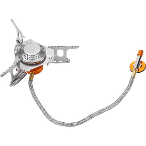 Réchaud à gaz portable 3500 W pour pique-nique, camping et randonnée, mini réchaud en métal pliable (1/5)