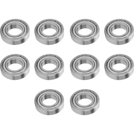 Lot de 10 roulements miniatures haute vitesse S6901ZZ 24x12x6mm en acier inoxydable pour pièces mécaniques (1/5)