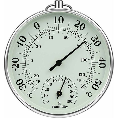 Thermomètre d'intérieur et d'extérieur 10 cm avec thermomètre d'humidité à l'intérieur et à l'extérieur Température de l'air pour moniteur climatisation Humidity Thermomètre Gauge Indicateurs (1/5)