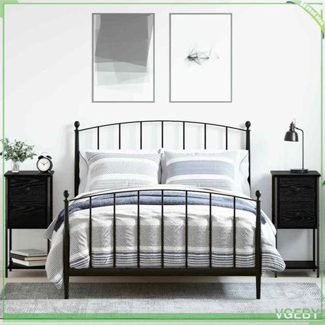 Meuble de chambre - Cabinet de chevet - 2 pcs - Chêne noir - 4 tiroirs - Design moderne (1/5)