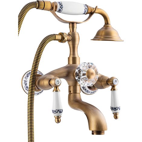Grifo bañera bimando retro, Bronce (1/4)