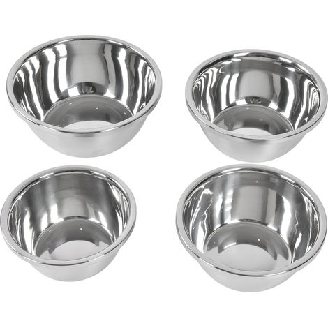 4-teiliges Set aus Edelstahl-Rührschüsseln (18+20+22+24 cm), dicke Salatschüssel, multifunktionale Eierschüssel, antihaftbeschichtete Küchenschüssel (1/5)