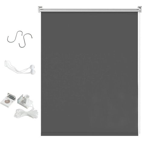 Wolketon Senkrechtmarkise 100 x 240cm Balkonmarkise Sonnenschutz. UV-bestaendige Vertikalmarkise. Windschut und Sichtschutz. aus Metall und Polyester.Anthrazit