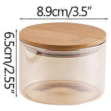 Bocaux de conservation en verre borosilicate avec couvercle, en bois. Boîtes de rangement pour aliments, organisateurs de cuisine et de maison.