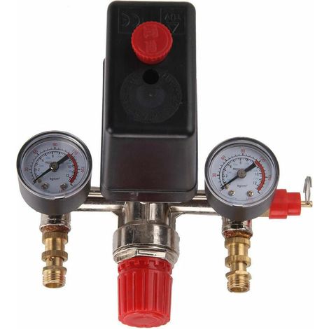 230-V-Kompressordruckschalter und Schütz – Metallgasventil – 125 psi Druck – Elastische Stange für präzise Steuerung (1/5)