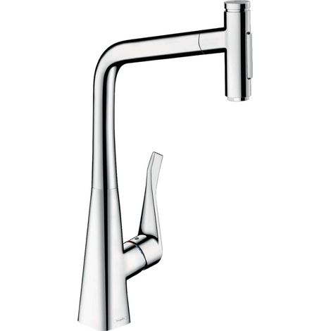 Hansgrohe M71 - Spültischarmatur M7117-H320 mit ausziehbarer Geschirrbrause, sBOX, verchromt 73816000 (1/5)