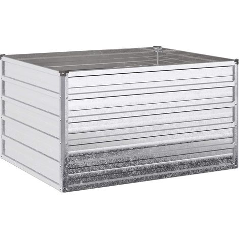 Jardin surélevé Argenté 100 x 80 x 55 cm galvanisé vidaXL
